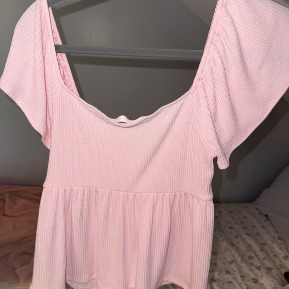 Pink Ruffle Sleeve Top - Picture 3 of 4